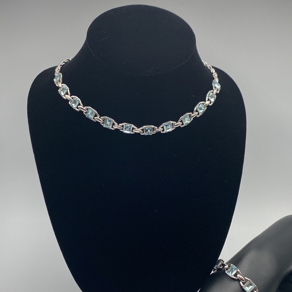 Vintage Jewelry set of two necklace and bracelet, Gucci style. - Picture 4 of 6